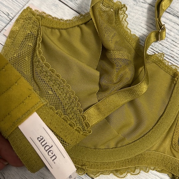 Auden Unlined Balconette Underwire Bra Olive Green - Picture 4 of 14